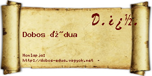 Dobos Édua névjegykártya
